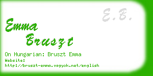 emma bruszt business card